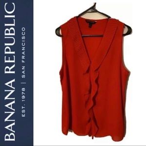 Banana Republic Large Red Blouse Top